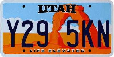 UT license plate Y295KN
