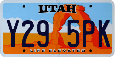 UT license plate Y295PK