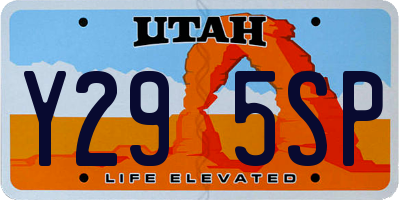 UT license plate Y295SP