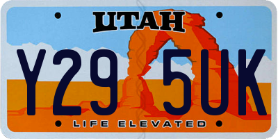 UT license plate Y295UK