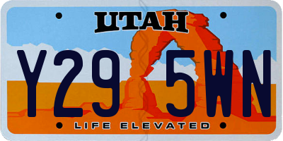 UT license plate Y295WN