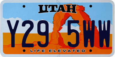 UT license plate Y295WW