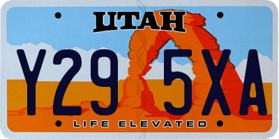 UT license plate Y295XA