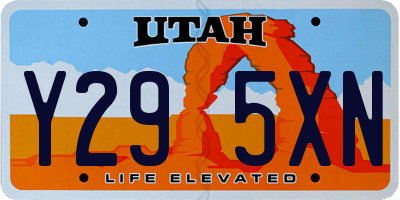 UT license plate Y295XN
