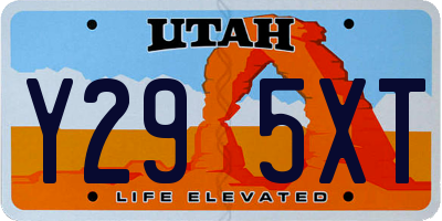 UT license plate Y295XT