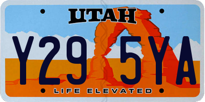 UT license plate Y295YA