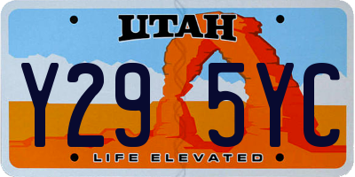 UT license plate Y295YC