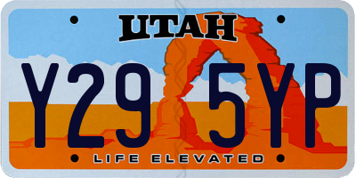 UT license plate Y295YP