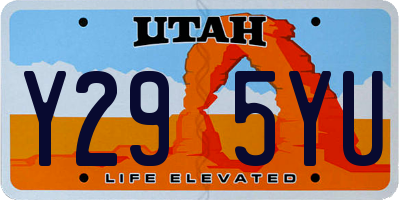 UT license plate Y295YU