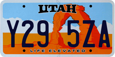 UT license plate Y295ZA