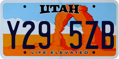 UT license plate Y295ZB