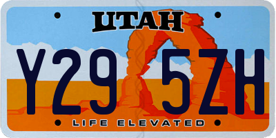 UT license plate Y295ZH