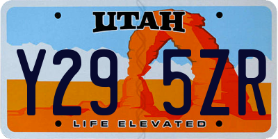 UT license plate Y295ZR