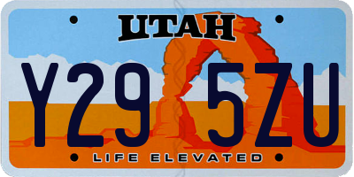 UT license plate Y295ZU
