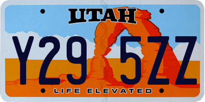 UT license plate Y295ZZ