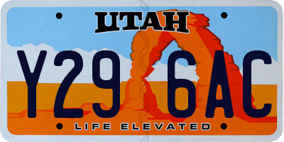 UT license plate Y296AC