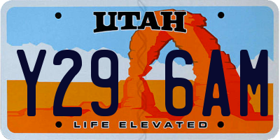 UT license plate Y296AM
