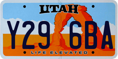 UT license plate Y296BA