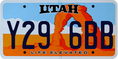 UT license plate Y296BB