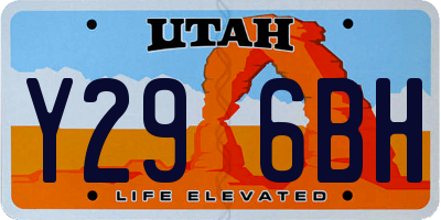 UT license plate Y296BH