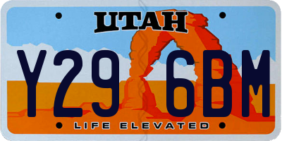 UT license plate Y296BM