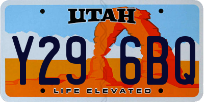 UT license plate Y296BQ