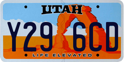 UT license plate Y296CD