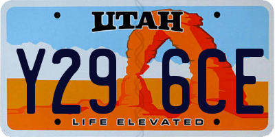 UT license plate Y296CE