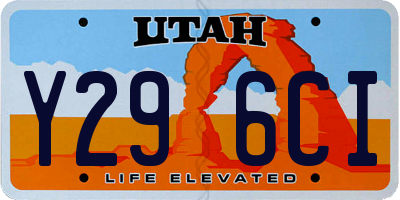 UT license plate Y296CI