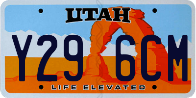 UT license plate Y296CM