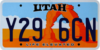 UT license plate Y296CN
