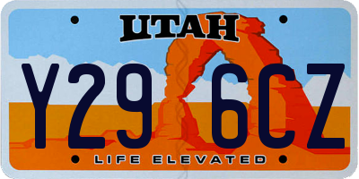 UT license plate Y296CZ