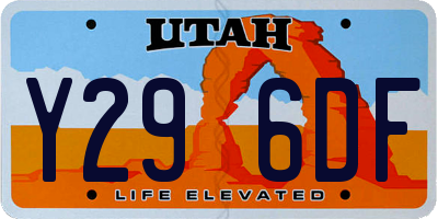 UT license plate Y296DF