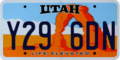 UT license plate Y296DN