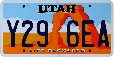 UT license plate Y296EA