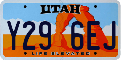 UT license plate Y296EJ