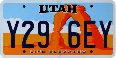 UT license plate Y296EY