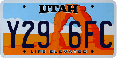 UT license plate Y296FC