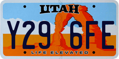 UT license plate Y296FE