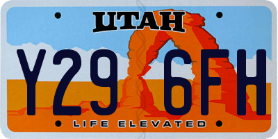 UT license plate Y296FH
