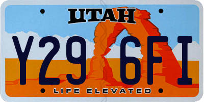 UT license plate Y296FI