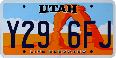 UT license plate Y296FJ