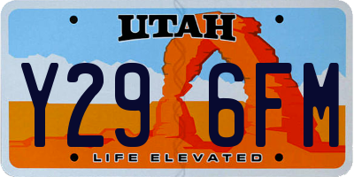 UT license plate Y296FM