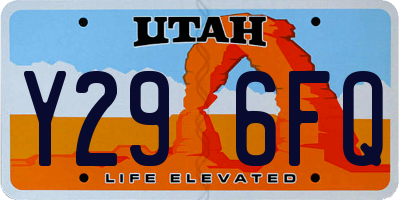 UT license plate Y296FQ