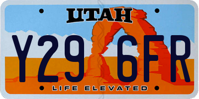 UT license plate Y296FR