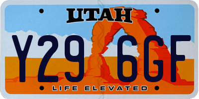 UT license plate Y296GF