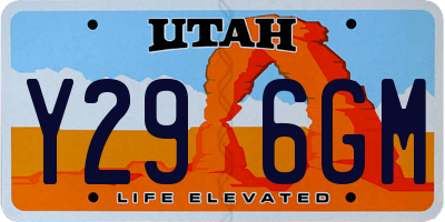 UT license plate Y296GM