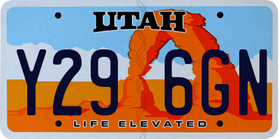UT license plate Y296GN