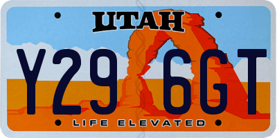 UT license plate Y296GT