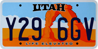 UT license plate Y296GV